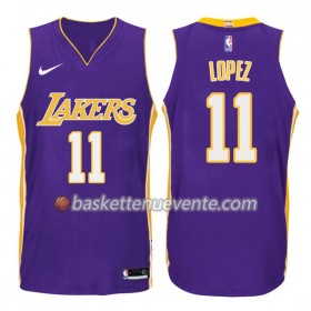Maillot Basket Los Angeles Lakers Brook Lopez 11 Nike 2017-18 Pourpre Swingman - Homme